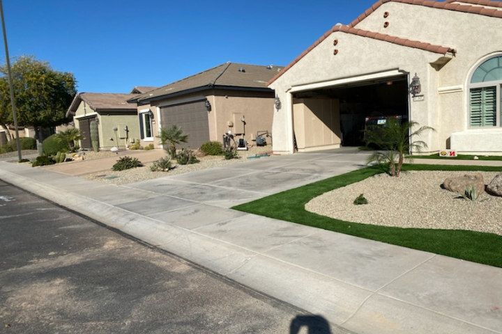 Front Yard Landscaping and Driveway