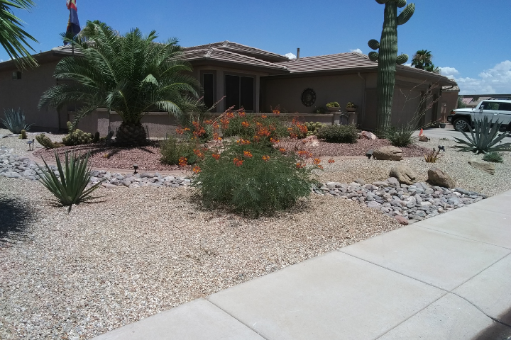 Rock Landscaping In Front Yard